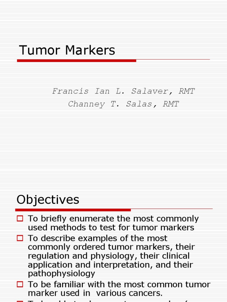Tumor Markers Prostate Specific Antigen Cancer