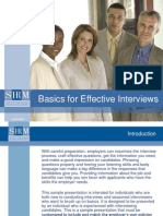 2008 Basics For Effective Interviews