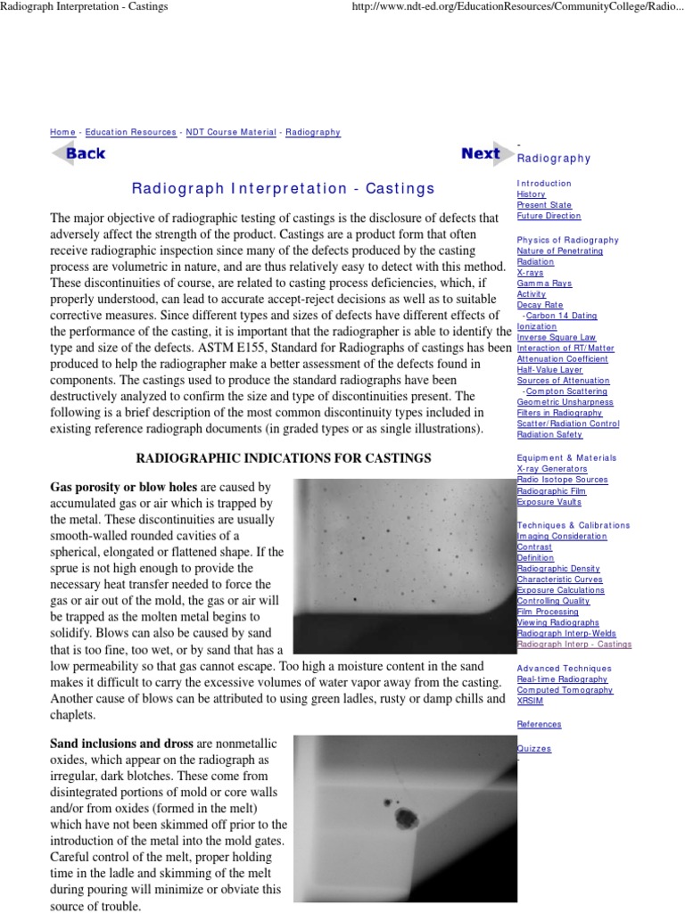 Radiographic Casting Analysis | PDF | Casting (Metalworking) | Radiography
