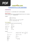 Download EXPONENTS  LOGARITHMS by Examvillecom SN12689210 doc pdf