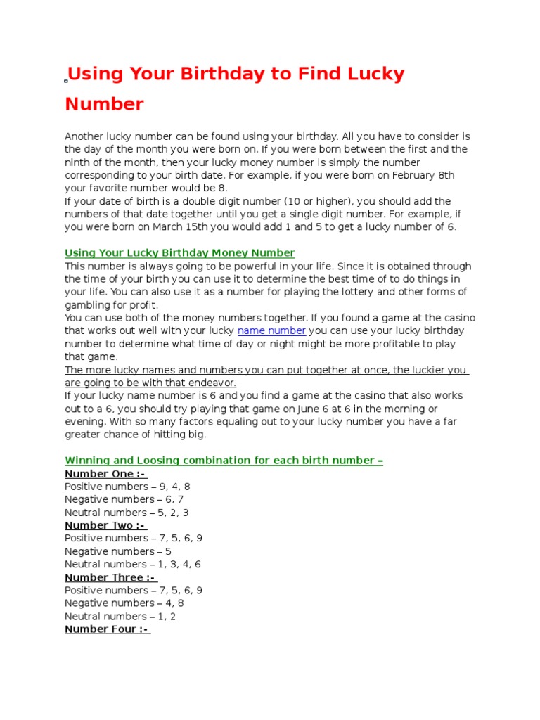 Find Lucky Number | PDF | Anxiety | Cognitive Science