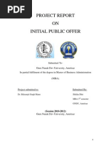 Project Report ON Initial Public Offer