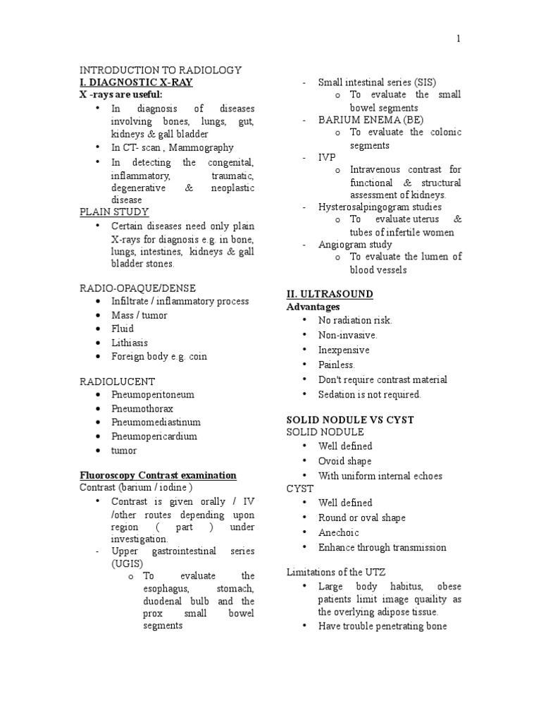 Introduction To Radiology | PDF | Ct Scan | Radiology
