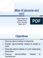 Abnormalities of Placenta and Cord