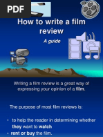 How To Write A Film Review