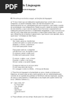 Funções de Linguagem exercícios