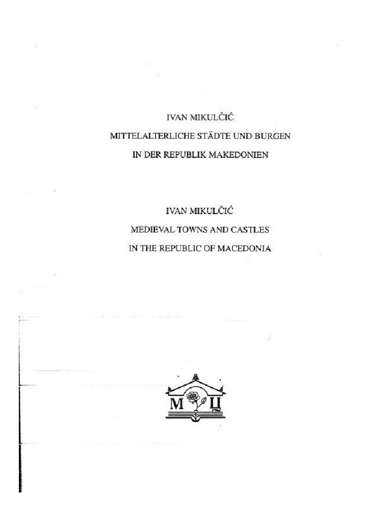Иван Микулчиќ - Средновековни градови и тврдини во Македонија | PDF
