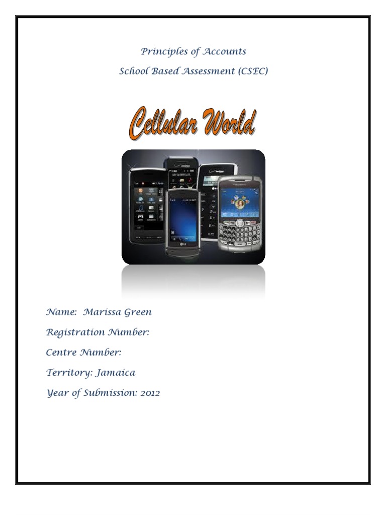 CSEC Principles of Accounts SBA 2012 | PDF | Net Income | Income Statement