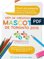 Toronto 2015 Mascot Creation Challenge - Poster - FRENCH - FINAL