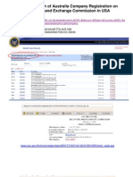 Commonwealth of Australia Company Registration On Securities and Exchange Commission