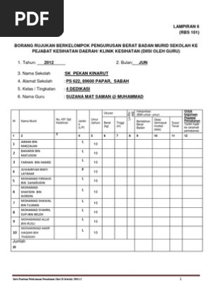 Borang Sihat Pdf