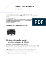 Resetear Impresora HP Laser