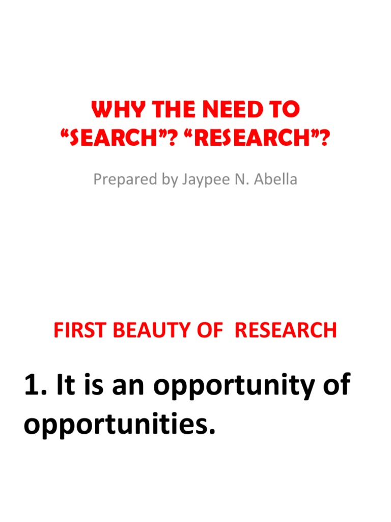 The Importance of Research Explained | PDF | Philosophy | Self-Improvement