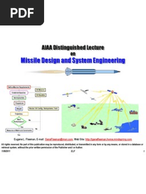 AIAA Distinguished Lecture - Missile Design and System Engineering (24 Slides)