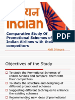 Comparative Study of Promotional Schemes of Indian Airlines With Their Competitors