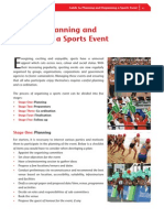 Guide To Planning and Organising A Sports Event