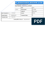 Receipt For Payment of Bills/Demand Notes. This Receipt Is Generated From I.E. BSNL Portal