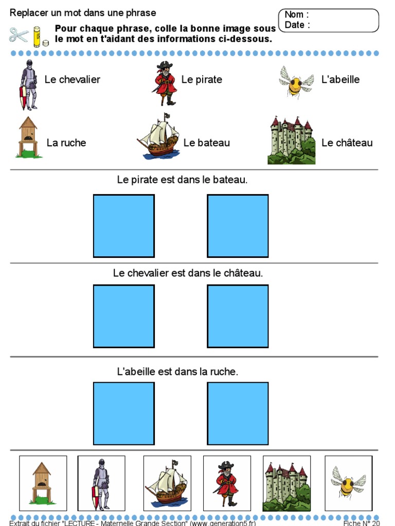 Fiche Lecture Maternelle Grande Section 2