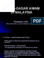 Dasar-Dasar Awam Di Malaysia