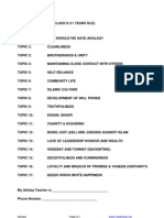 008ab. Akhlaq Syllabus - Class 8