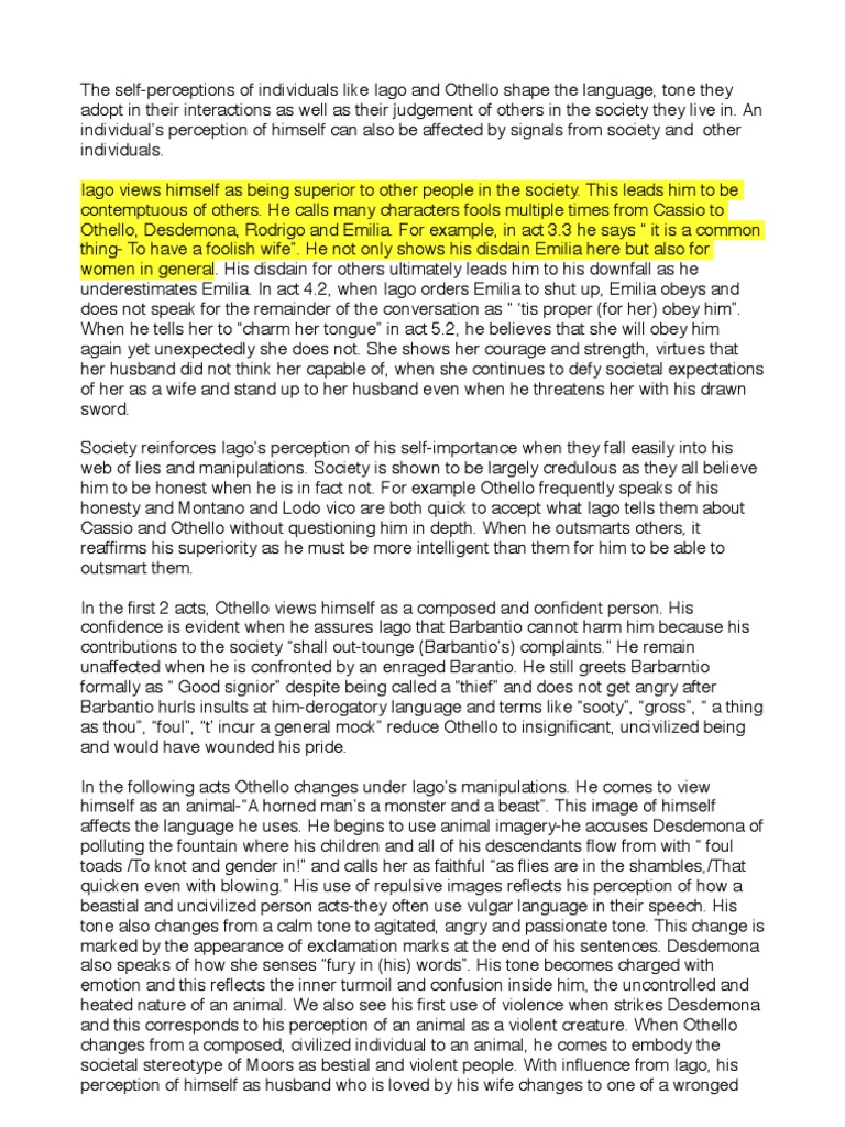 Imagery in othello essay image