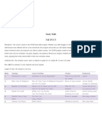 Study Skills Fall 2013 Plans