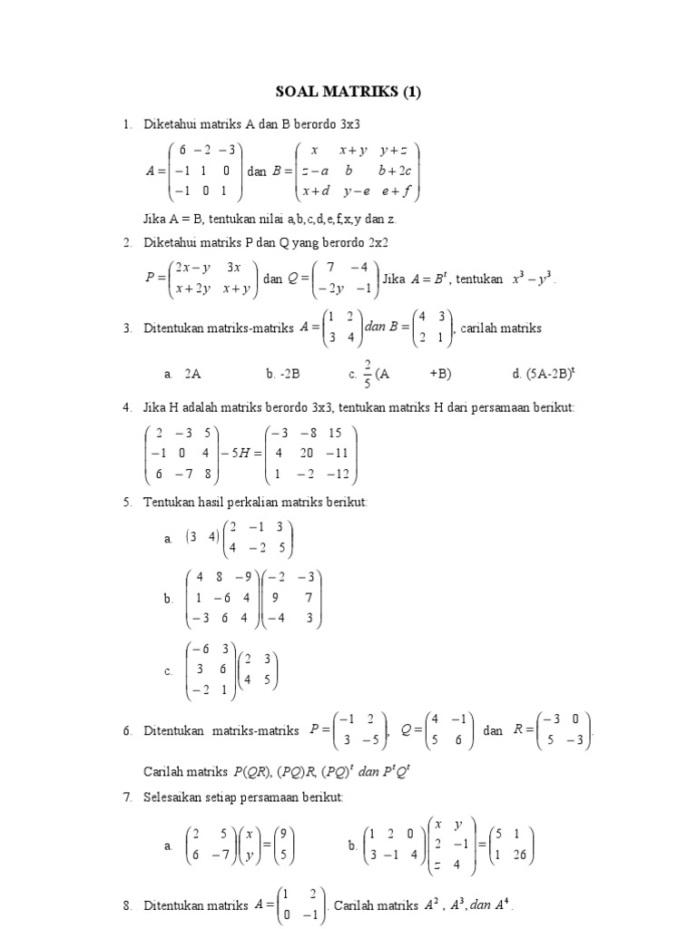 Soal Matriks | PDF