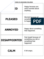1c Adjectives To Describe Feelings