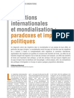 Migrations Internationales Et Mondialisation: Paradoxes Et Impasses