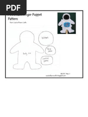 Astronaut Finger Puppet Pattern