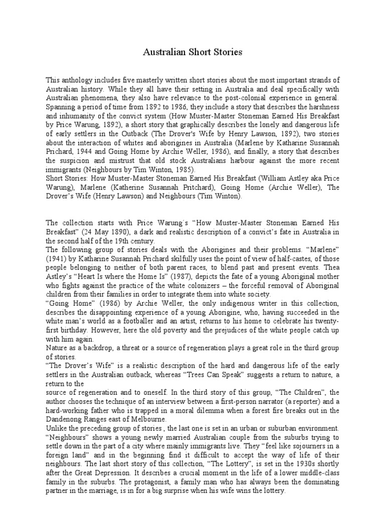 Australian Short Stories | Indigenous Australians | Racism