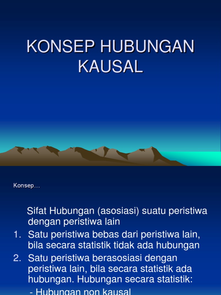 Definisi dan Kriteria Hubungan Kausal | PDF