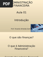 ADMINISTRAÇÃO FINANCEIRA aula 01