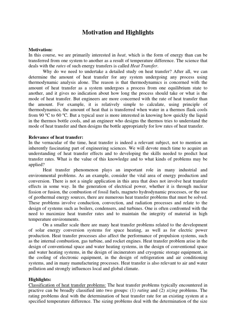 Heat and Mass Transfer (NPTEL) PDF | PDF | Heat Transfer | Thermal  Conduction