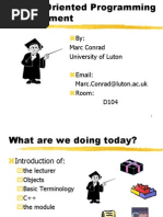 1-Object Oriented Programming Development-University of Luton