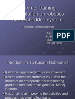 Summer Training Presentation On Robotics and Embedded System