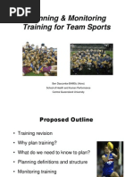 Planning Monitoring Training For Team Sports