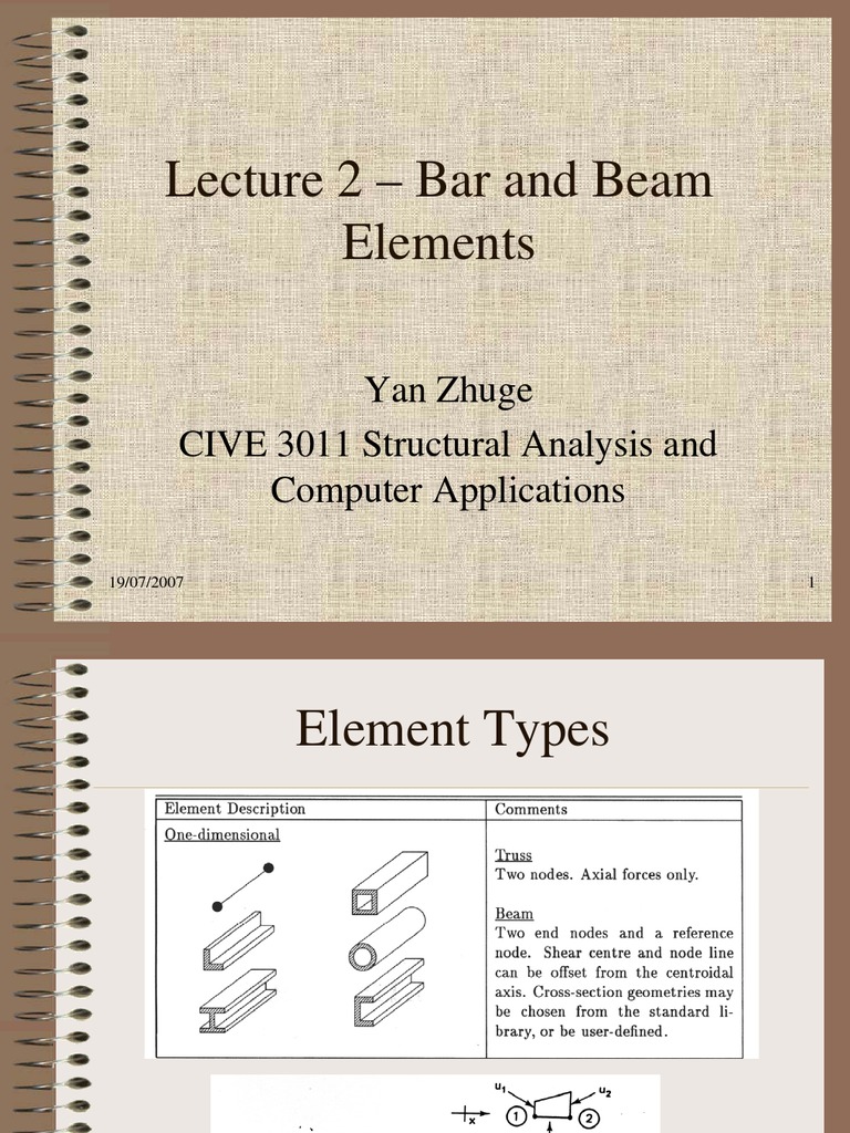 Finite Element Analysis of Bar and Beam Elements | PDF | Finite Element ...