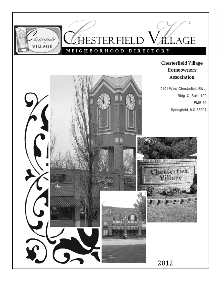 Chesterfield Village Directory 2012 | PDF | Public Services | Public Safety