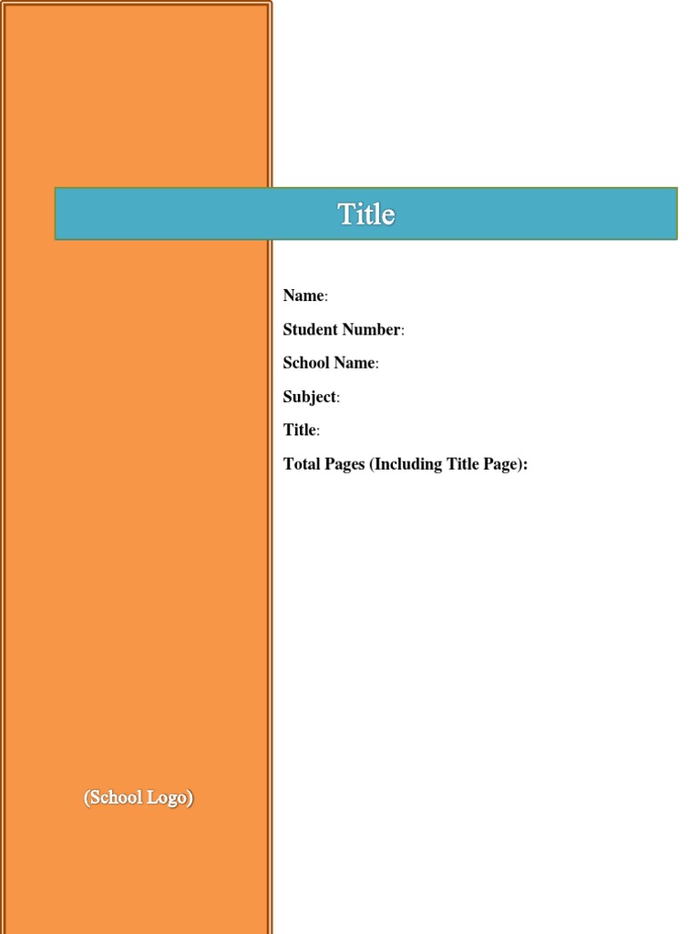 Title Page Template + Story | PDF