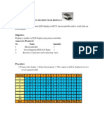 Interfacing Seven Segment Led Display