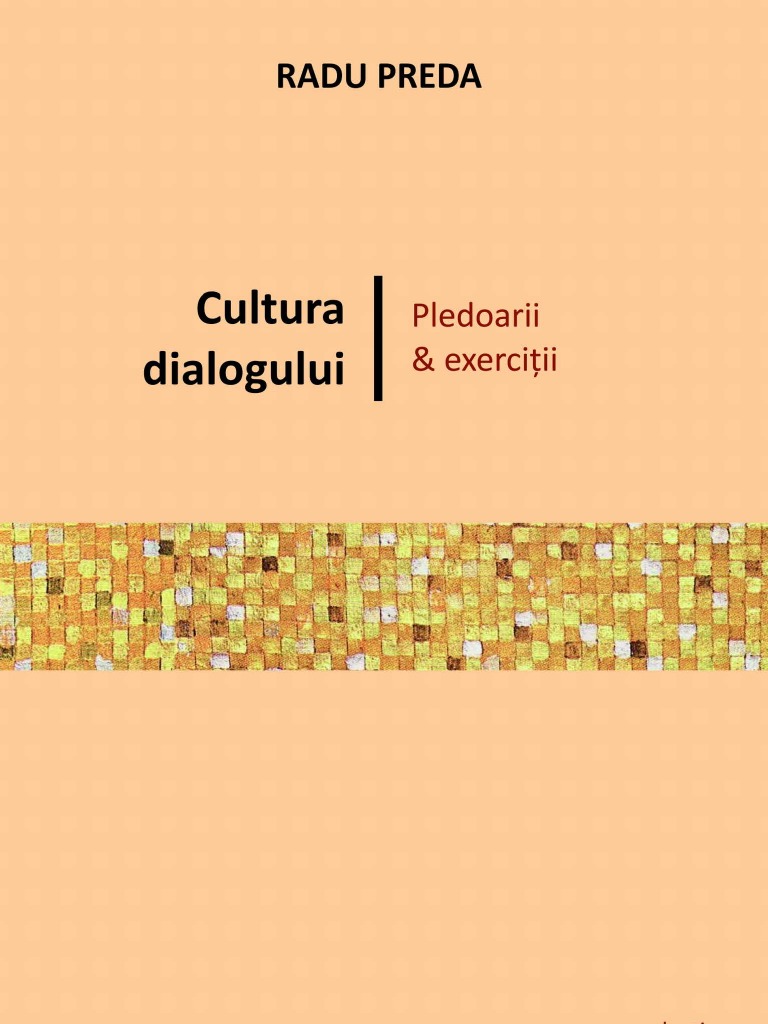 Radu Preda Cultura Dialogului | PDF