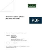 Autonomous Military Robotics