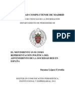 El 15M como representación política del advenimiento de la sociedad red en España