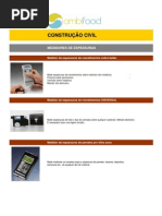 medidores na construção