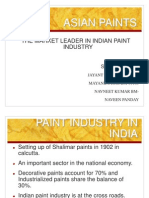 Asian Paints: The Market Leader in Indian Paint Industry