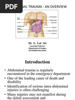 Abdominal Trauma: An Overview: DR S. Lal