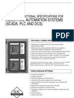 Industrial Automation Systems (Scada, PLC and DCS) : Design of Functional Specifications For