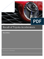 Recall of Toyota Accelerators: Walt White