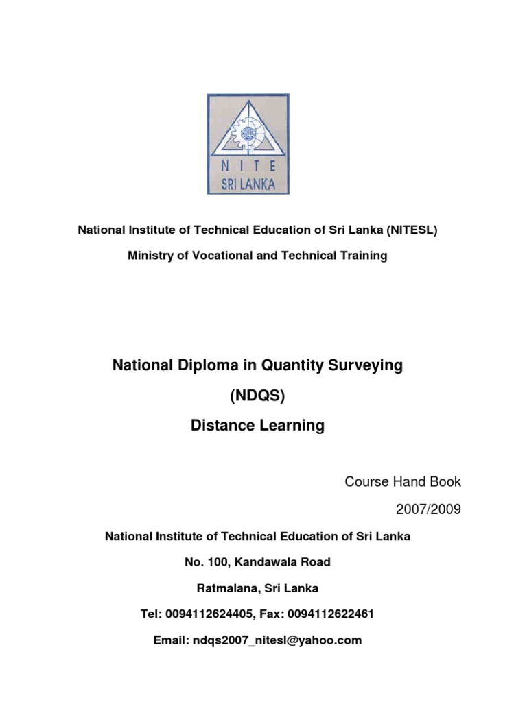 Quantity Surveying Books 4 | PDF | Vocational Education | Diploma